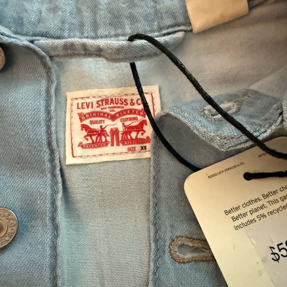 New with tags Levi's Sky Blue Denim Jacket